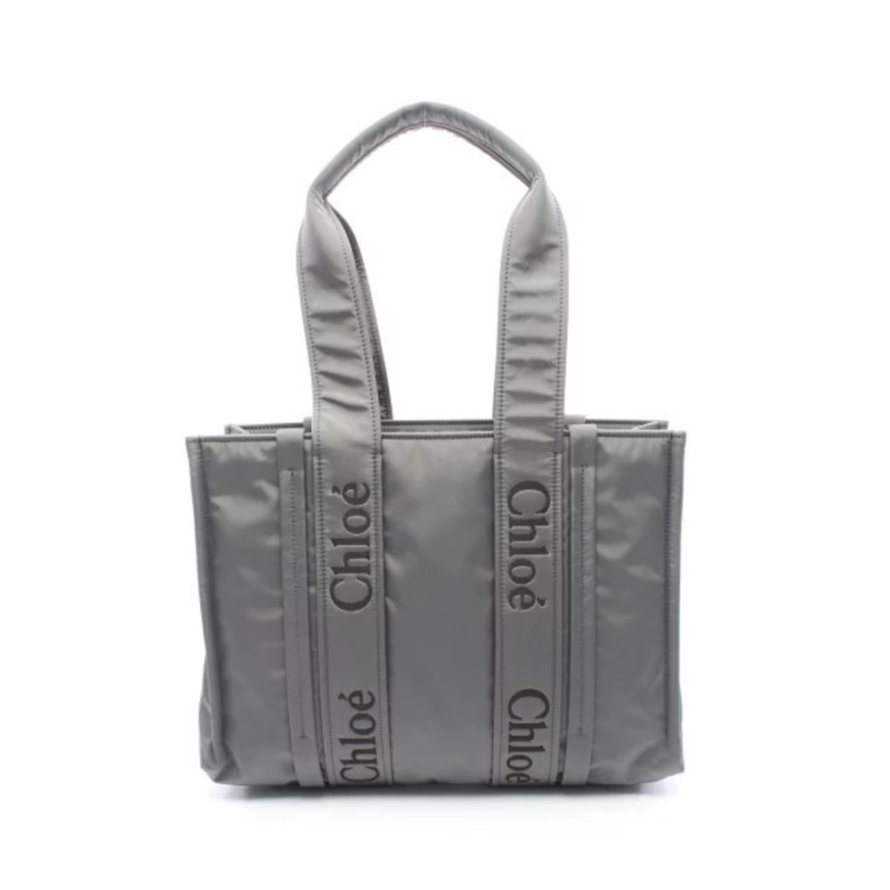 Chloe Woody Tote Bag Gray
